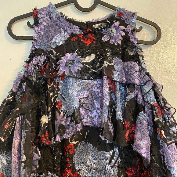 Alice + Olivia Nichola Cold Shoulder Ruffle Mini Dress - Picture 5 of 8